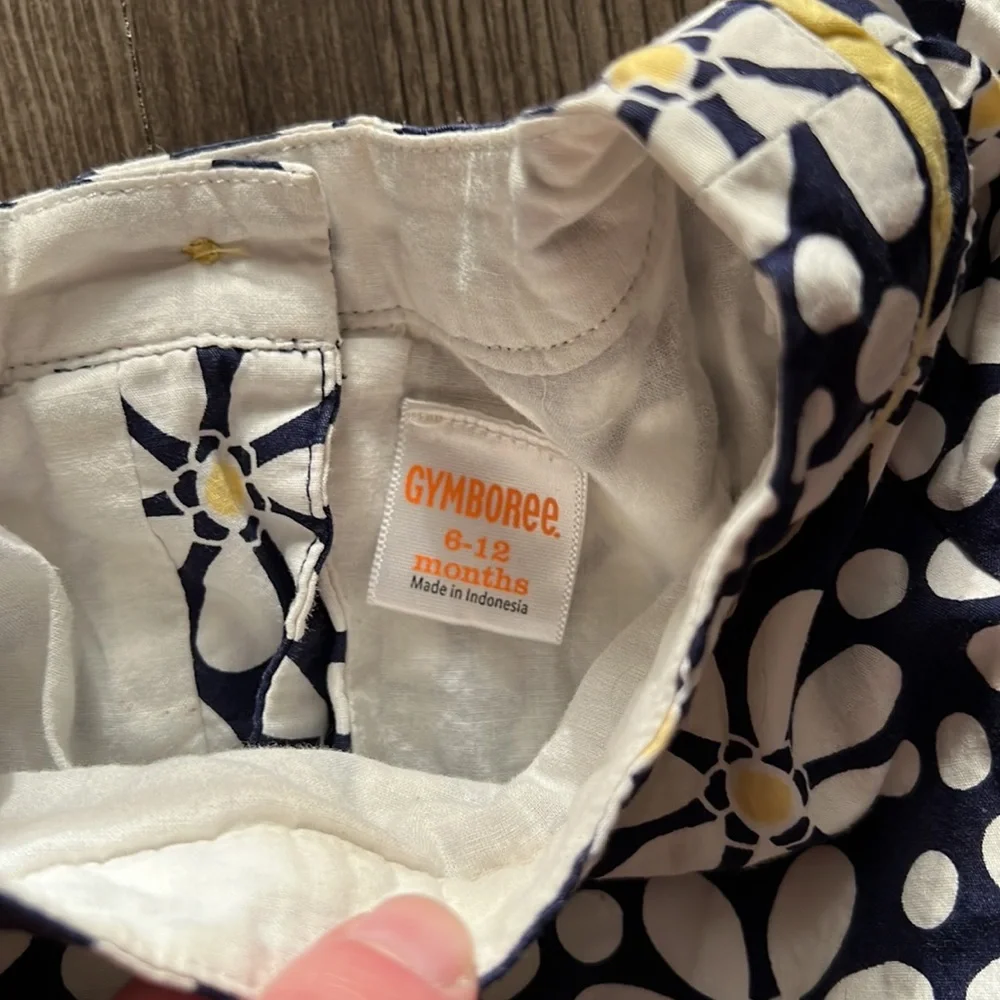 Gymboree 6-12 Months Blue & Yellow Floral Dress EUC